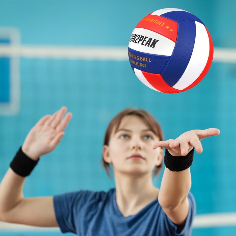 RUN2PEAK Setter Training Volleyball Official Size 5 Volleyballs Heavy Weight Ball PU Practice Volley Balls for Indoor Rebounder Equipment Setters Weighted Volleyball Setting Trainer - Image 4
